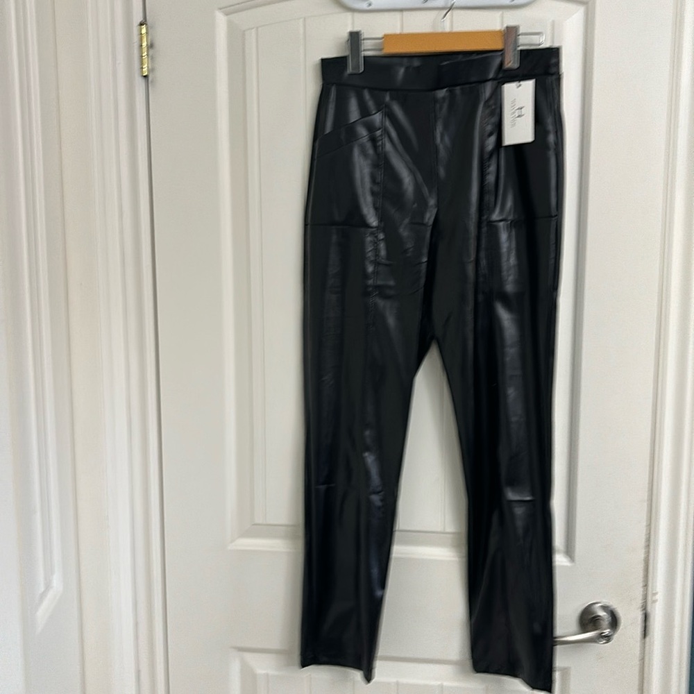 H by HALSTON Faux Leather Leggings BNWT
